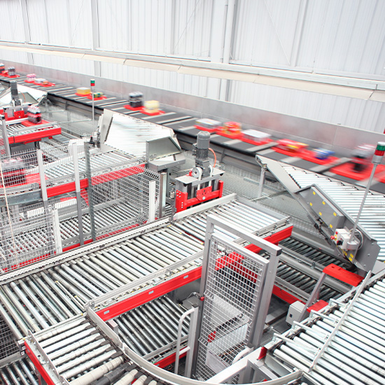 Crossbelt sorter - High-capacity automated sorting